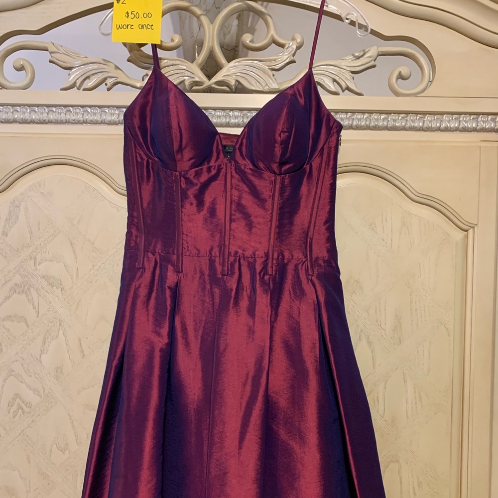 Dress #2- Metallic Plum (Knee length), worn once